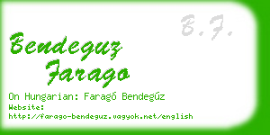 bendeguz farago business card