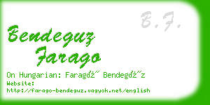 bendeguz farago business card